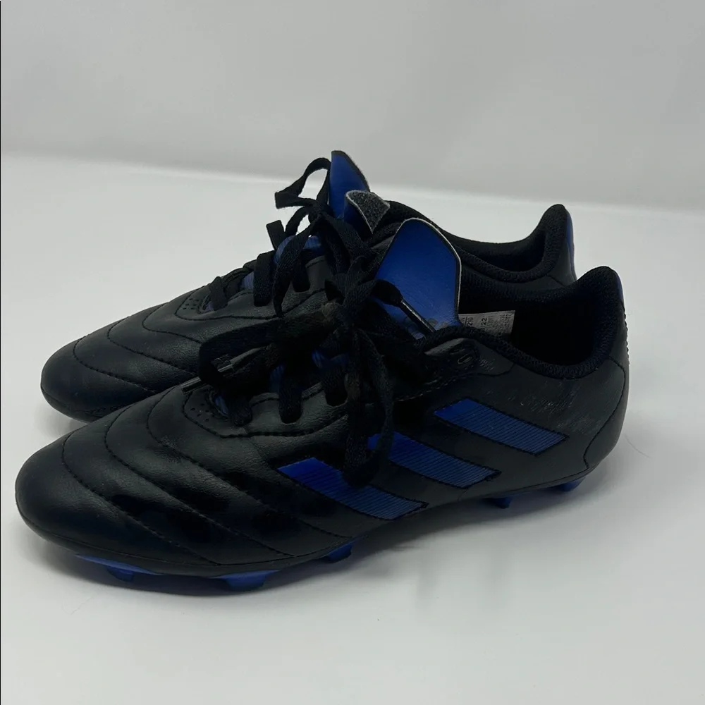Adidas Kids Black and Blue Cleats